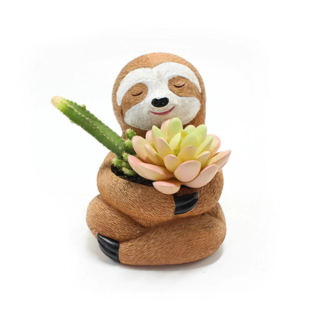 Sloth Succulent Pot Blackbrdstore