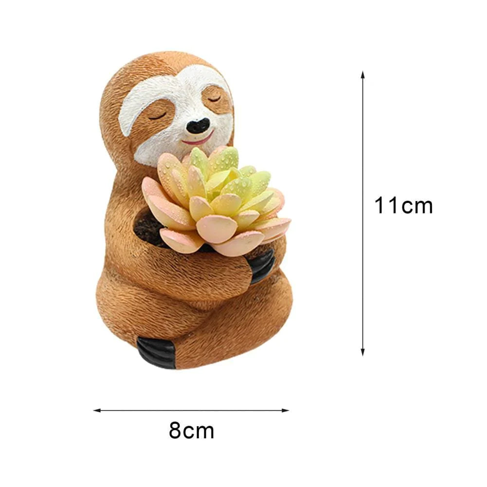 Sloth Succulent Pot Blackbrdstore