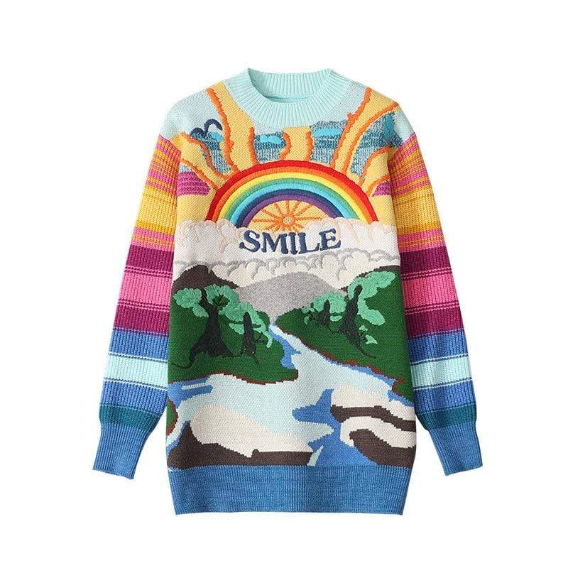 Smile Is A Happy Day Sweater Blackbrdstore