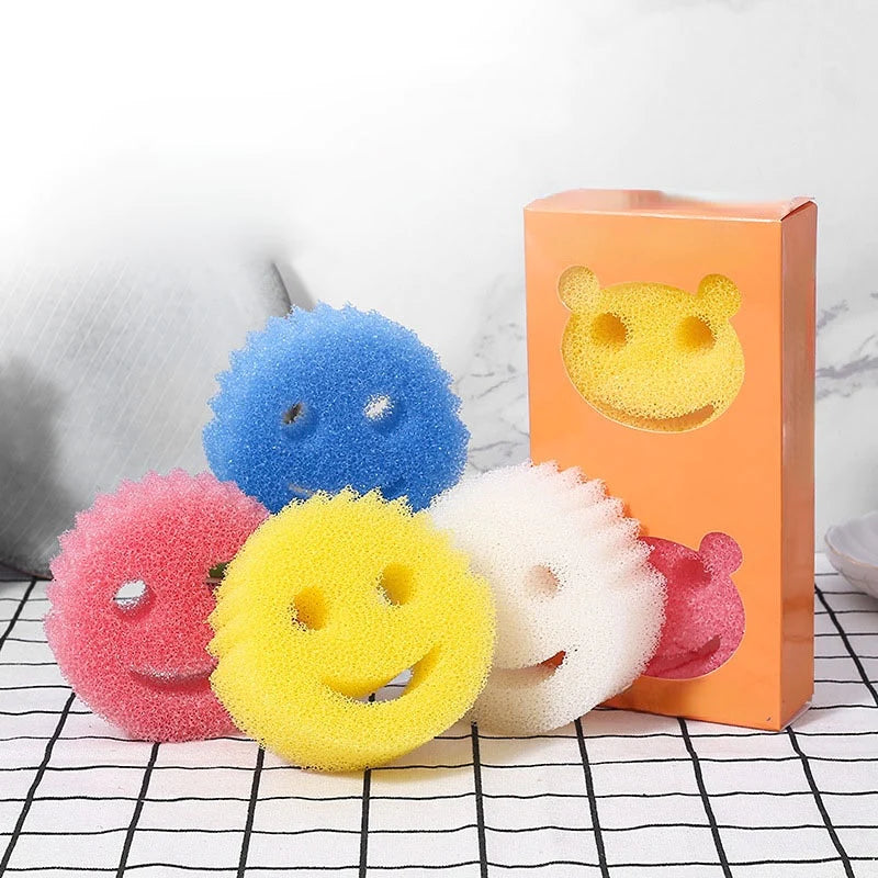 Smiley Face Dishwashing Sponge Blackbrdstore