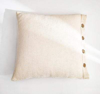 Soft Cotton Button Cushion Cover Blackbrdstore