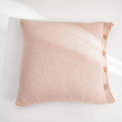 Soft Cotton Button Cushion Cover Blackbrdstore