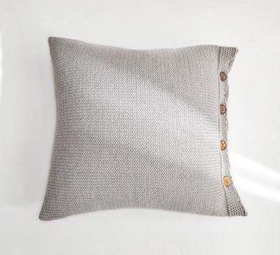 Soft Cotton Button Cushion Cover Blackbrdstore