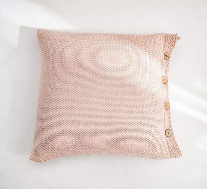 Soft Cotton Button Cushion Cover Blackbrdstore