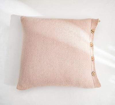 Soft Cotton Button Cushion Cover Blackbrdstore