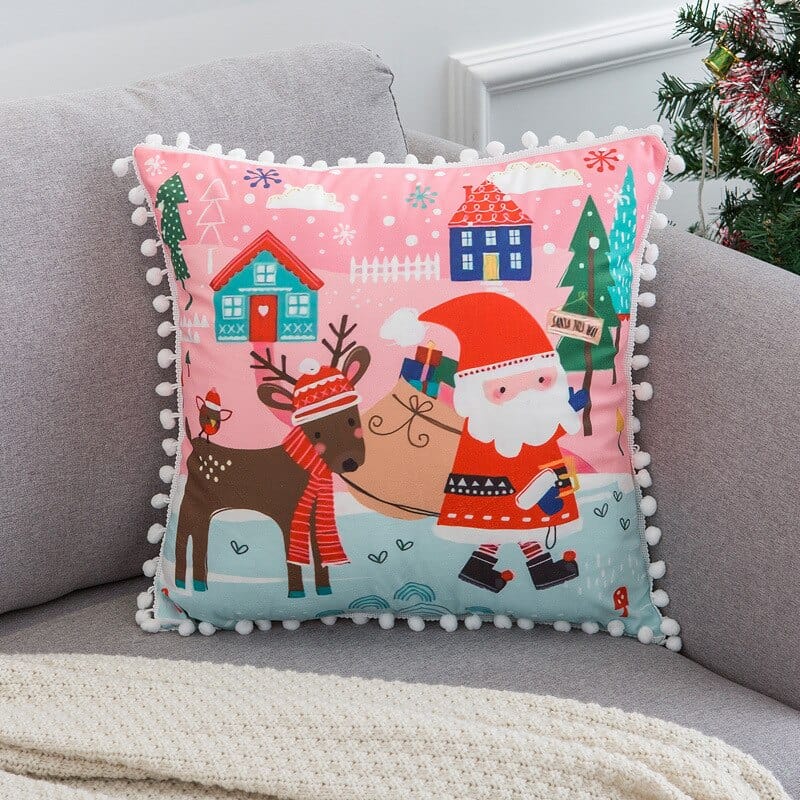 Soft Velvet Christmas Cushion Cover Blackbrdstore