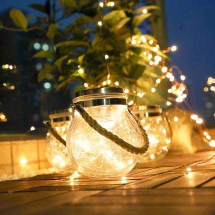 Solar Copper Wire Ball Glass Blackbrdstore