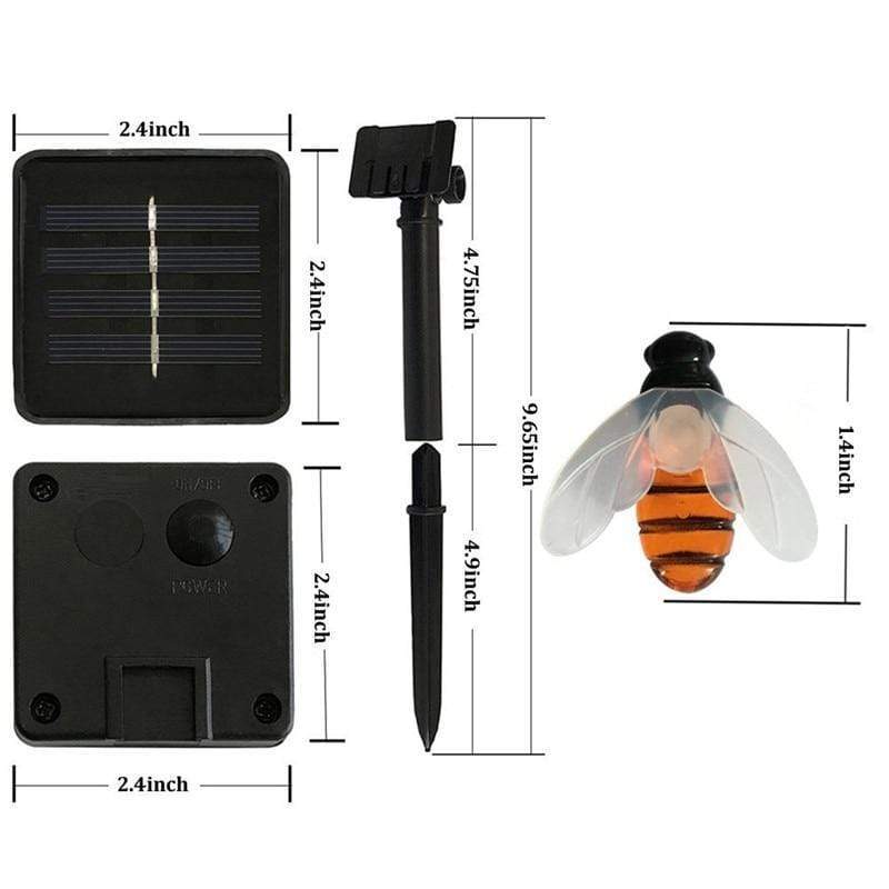 Solar Cute Honey Bee Blackbrdstore