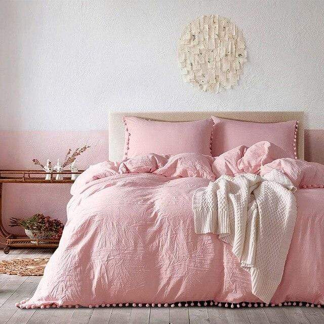 Solid Color Bedding Set Blackbrdstore
