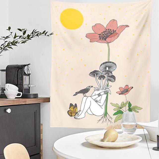 Spiritual Empath Bloom Tapestry Blackbrdstore