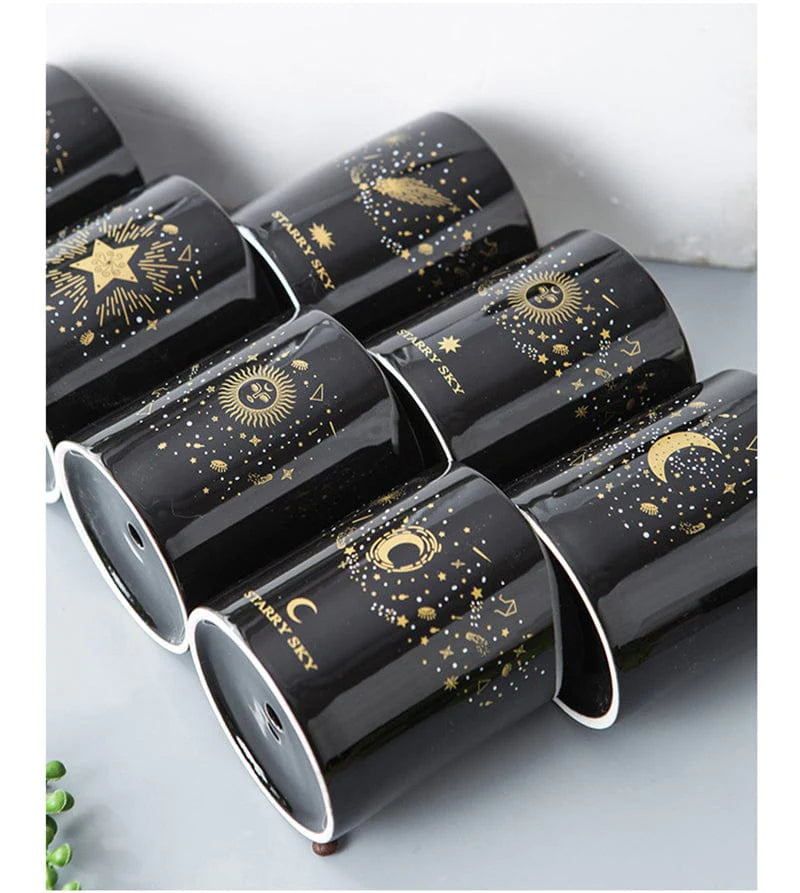 Starry Sun & Moon Flowerpot Blackbrdstore