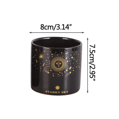 Starry Sun & Moon Flowerpot Blackbrdstore