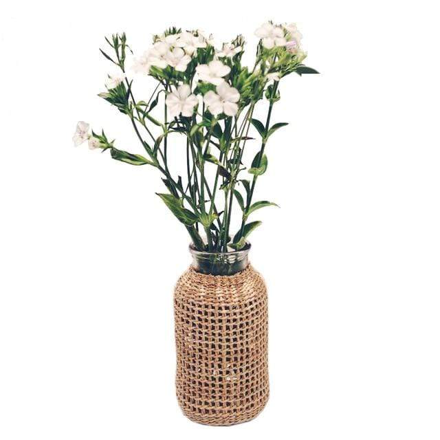 Straw Flower Vase Blackbrdstore