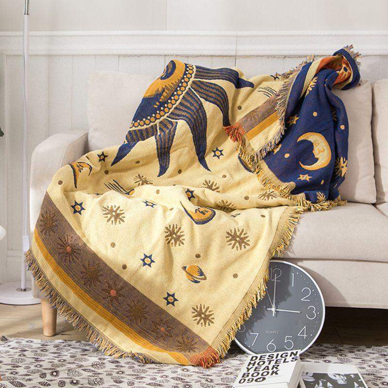 Sun and 2025 moon throw blanket