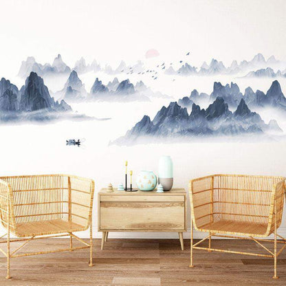 Sunset Landscape Wall Sticker Blackbrdstore