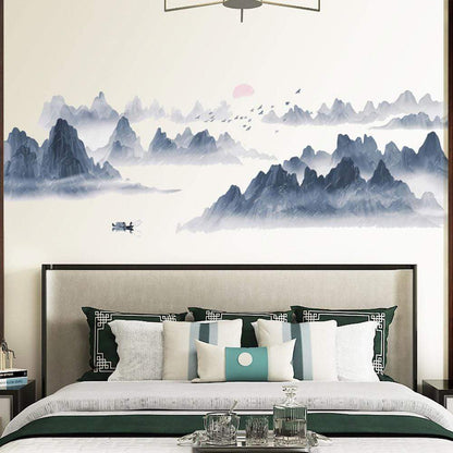 Sunset Landscape Wall Sticker Blackbrdstore