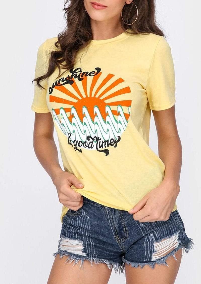 Sunshine & Good Times Tee Blackbrdstore