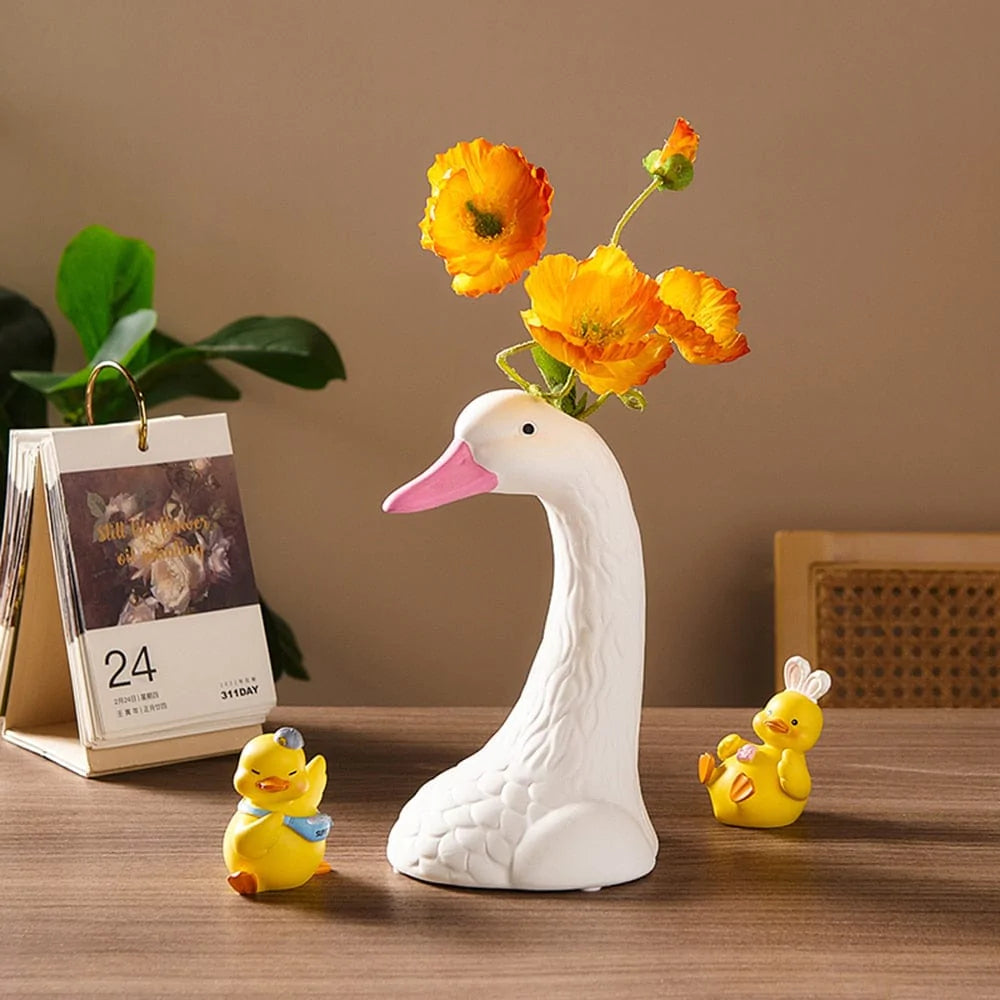 Swan Head Vase Blackbrdstore