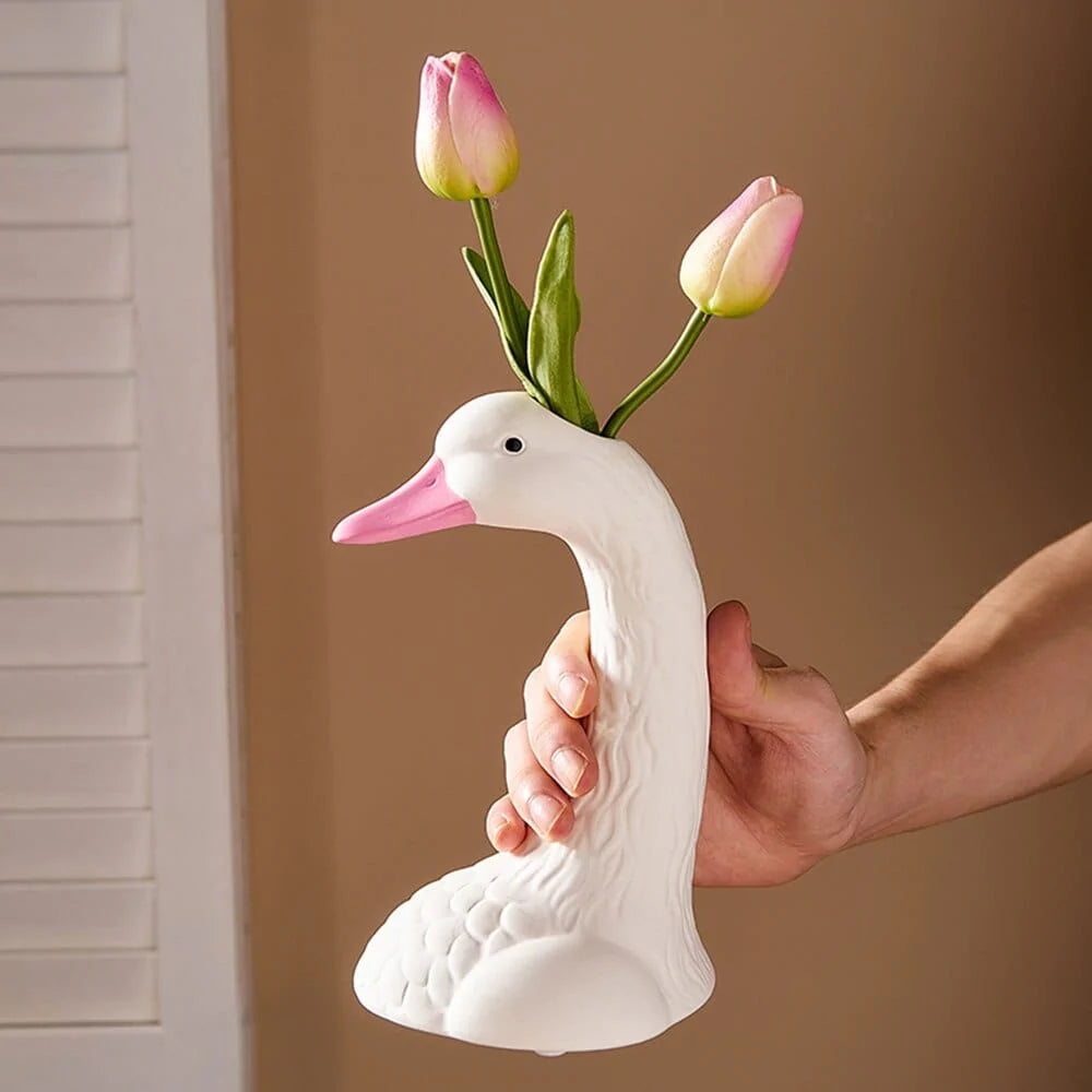 Swan Head Vase Blackbrdstore