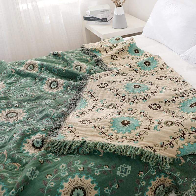 Telemanus Cotton Blanket (2 colors) Blackbrdstore