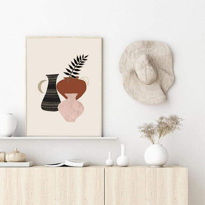 Terracotta Pots Canvas Wall Art Blackbrdstore