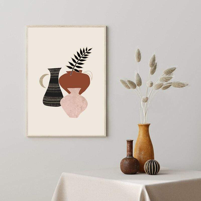 Terracotta Pots Canvas Wall Art Blackbrdstore