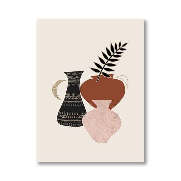 Terracotta Pots Canvas Wall Art Blackbrdstore