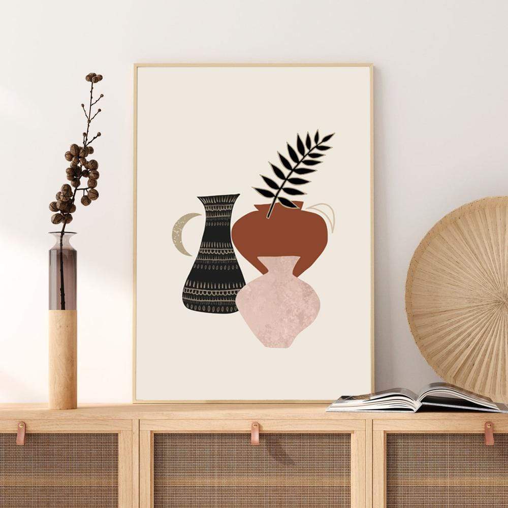 Terracotta Pots Canvas Wall Art Blackbrdstore