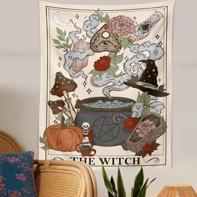 The Witch Tarot Card Tapestry Blackbrdstore