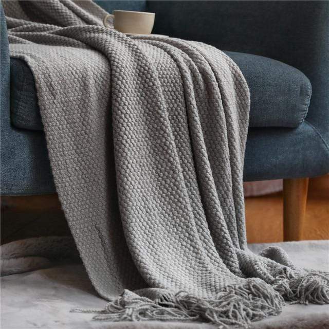 Thickened Knitted Blanket Blackbrdstore