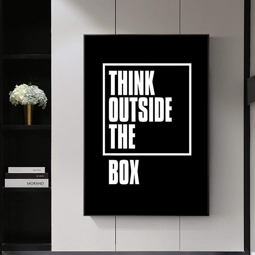 Think Outside The Box Canvas Wall Art Blackbrdstore