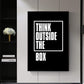 Think Outside The Box Canvas Wall Art Blackbrdstore