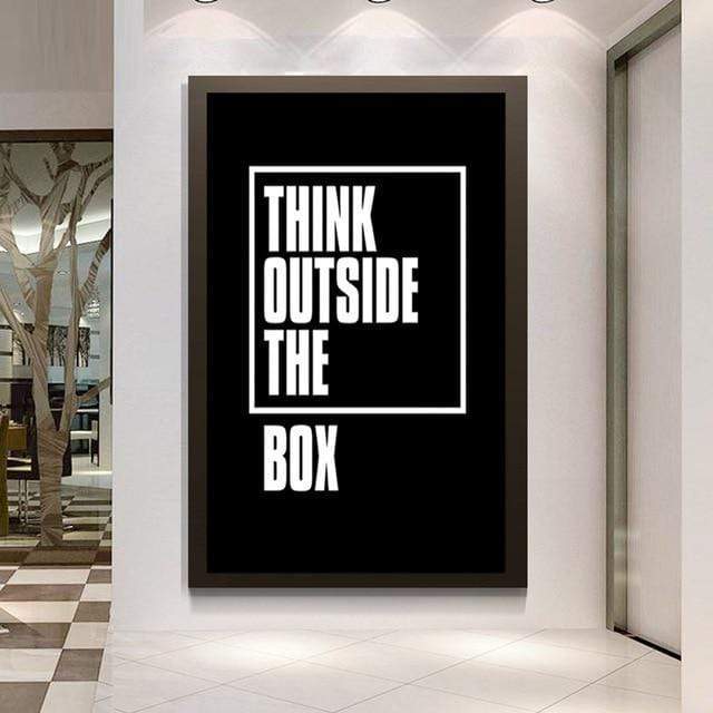 Think Outside The Box Canvas Wall Art Blackbrdstore