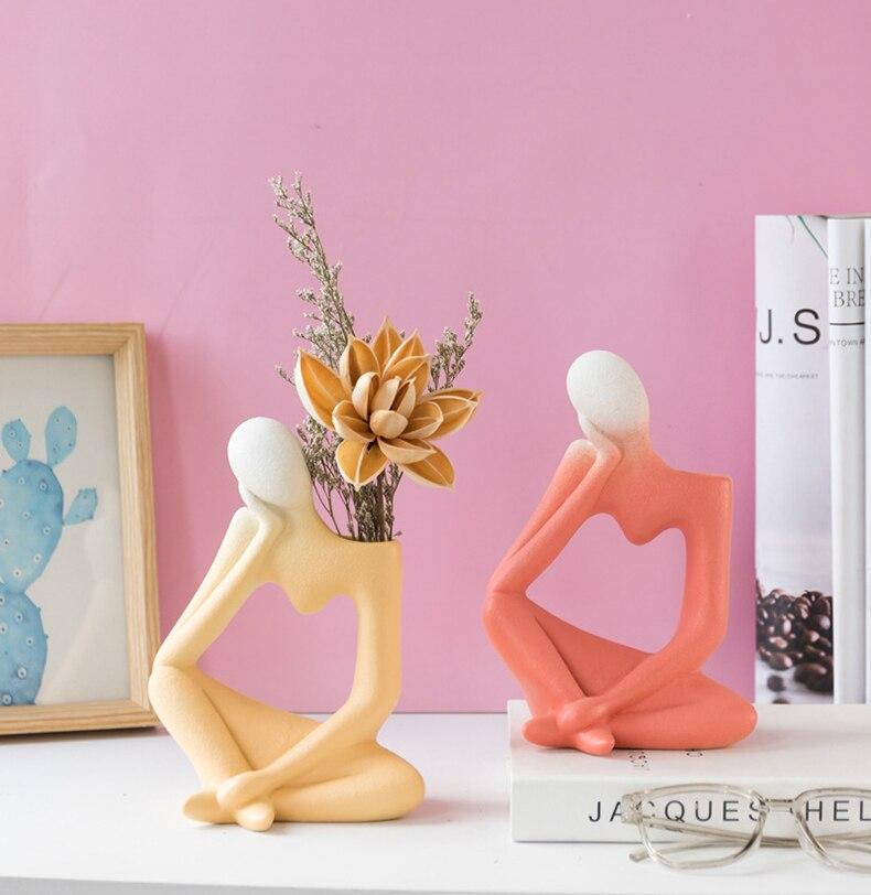 Thinking Man Art Vases Blackbrdstore