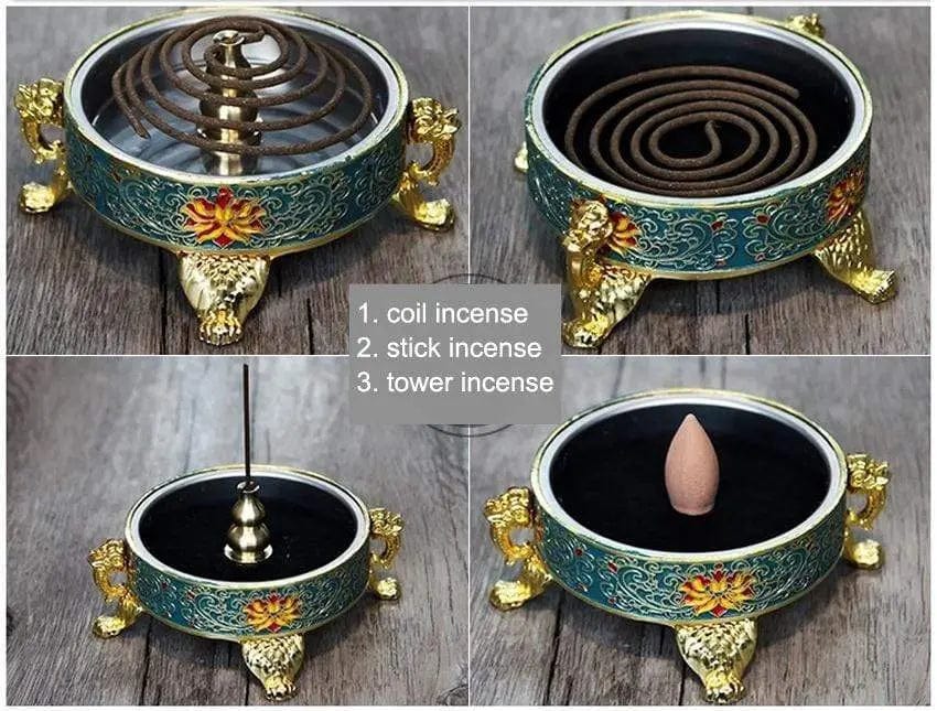 Tibetan Incense Burner Blackbrdstore