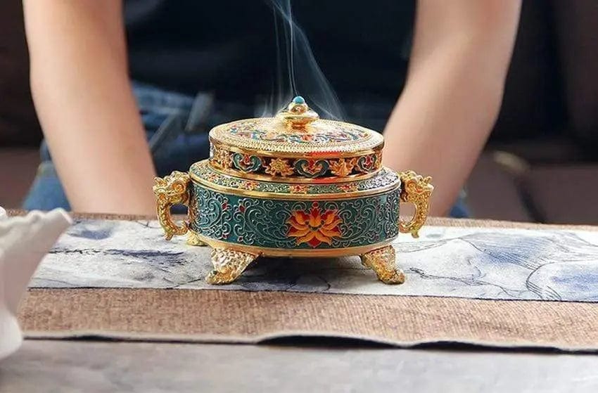 Tibetan Incense Burner Blackbrdstore