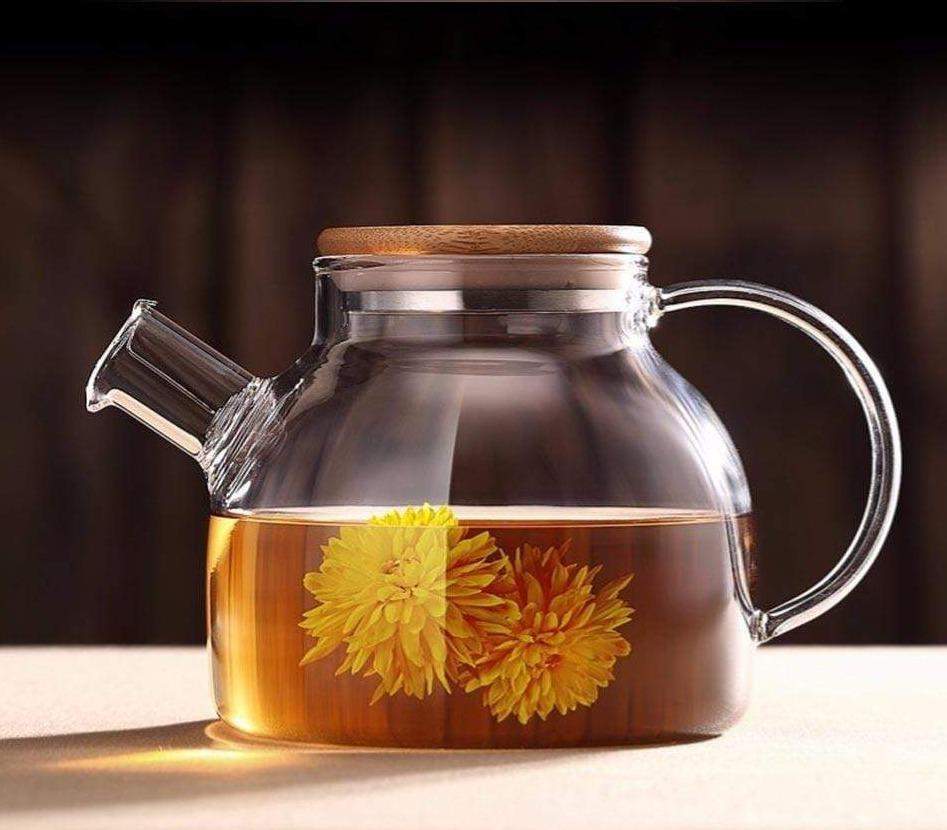 Transparent Borosilicate Glass Teapot Blackbrdstore