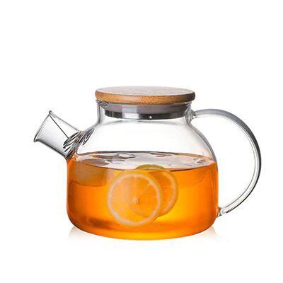 Transparent Borosilicate Glass Teapot Blackbrdstore