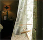 Transparent Tulle Curtains with Floral Birds Patterns Blackbrdstore