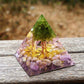 Tree of Life Peridot & Lepidolite Orgone Pyramid Blackbrdstore