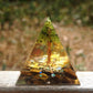 Tree of Life Peridot With Charoite Orgone Pyramid Blackbrdstore