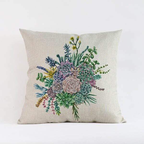 Tropical Succulents Cushion Covers Blackbrdstore