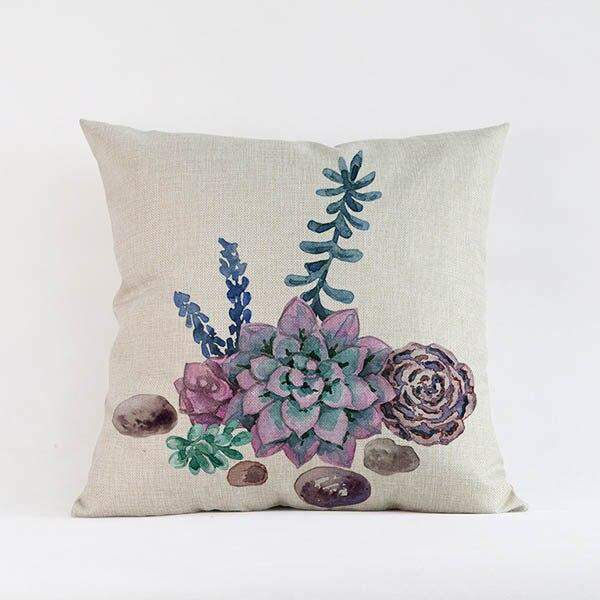 Tropical Succulents Cushion Covers Blackbrdstore