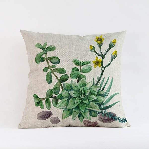 Tropical Succulents Cushion Covers Blackbrdstore
