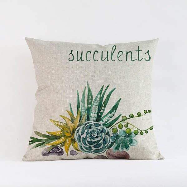 Tropical Succulents Cushion Covers Blackbrdstore