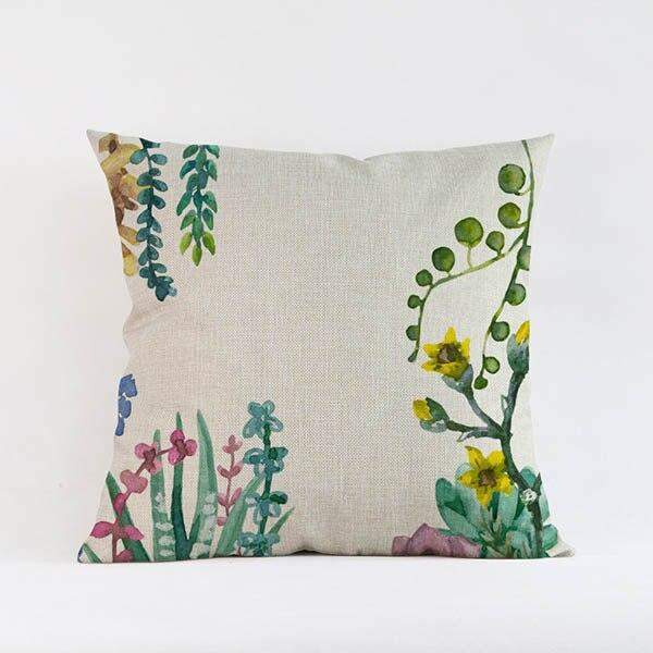 Tropical Succulents Cushion Covers Blackbrdstore