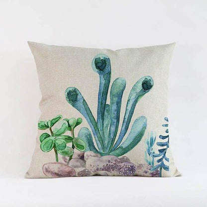 Tropical Succulents Cushion Covers Blackbrdstore