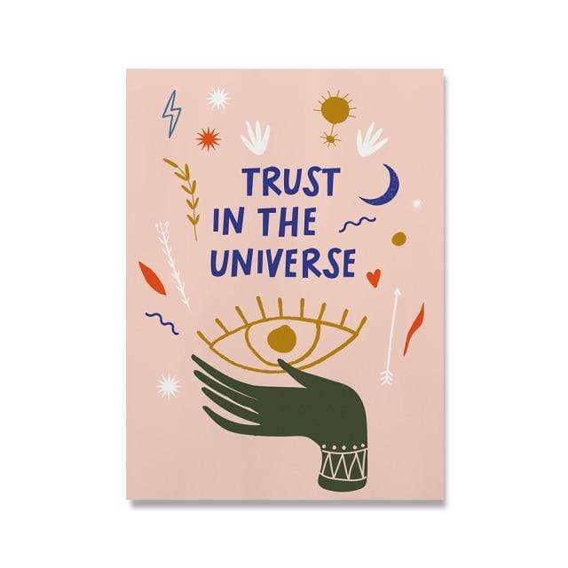 Trust In The Universe Canvas Wall Art Blackbrdstore
