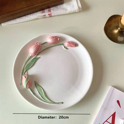 Tulip Plate Blackbrdstore