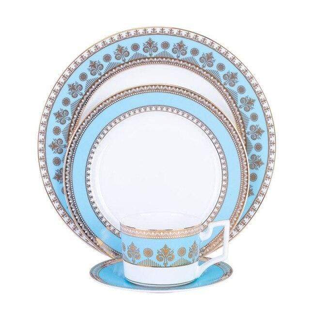 Turquoise 4 Piece Dinner Set Blackbrdstore